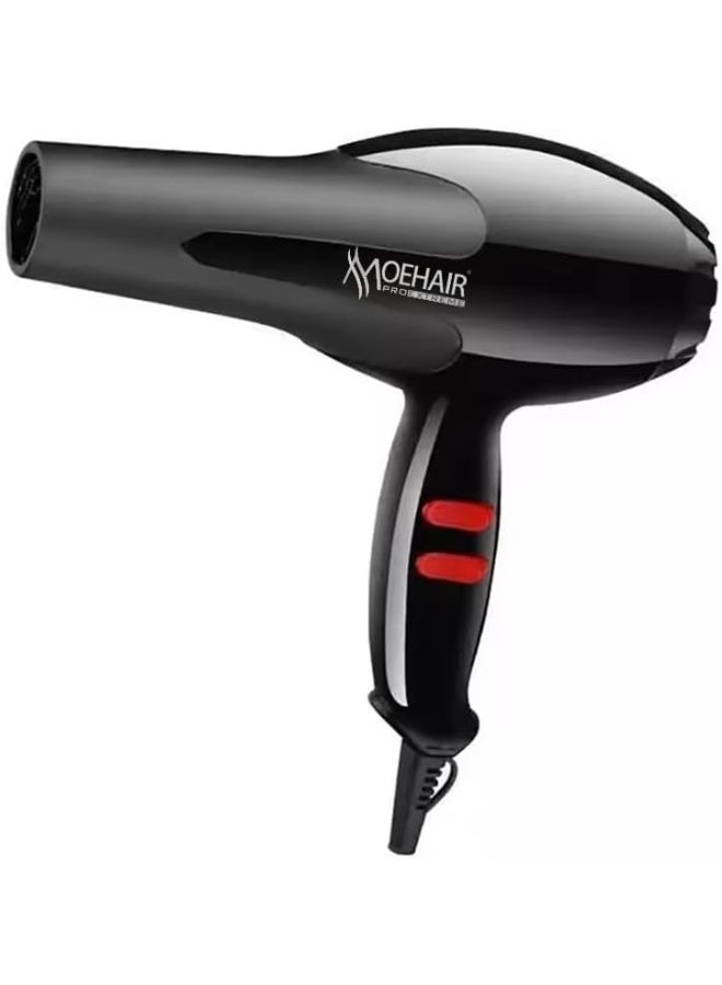 MoeHair Professional MO-7165 Hair Dryer For Women with Ionic Care & Double Overheat Protection, Hot & Cold Air Settings, Fast Drying Performance, Lightweight Design for Home & Salon Use - Image 3